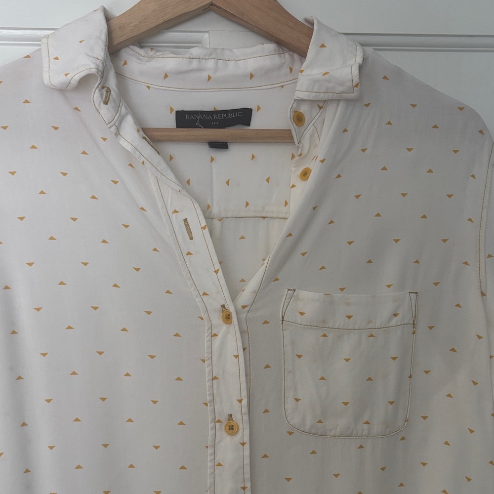 Banana Republic Blouse with Gold Details